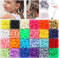 Custom Mixed Colors Acrylic Kids Hair Beads Accessories for Braids 24 Colors Rainbow Pony Hair Beads for Kids