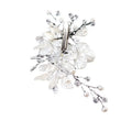 Bridal Ballet Tiara Crown New Design Charm Wedding Party Rhinestone Crystal Style White Pearl Flower Silver Plated Environmental