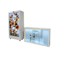 VISIGN 3D Advertising Equipment 32 Inch Transparent See Through Display Cabinet and LCD Touch Screen