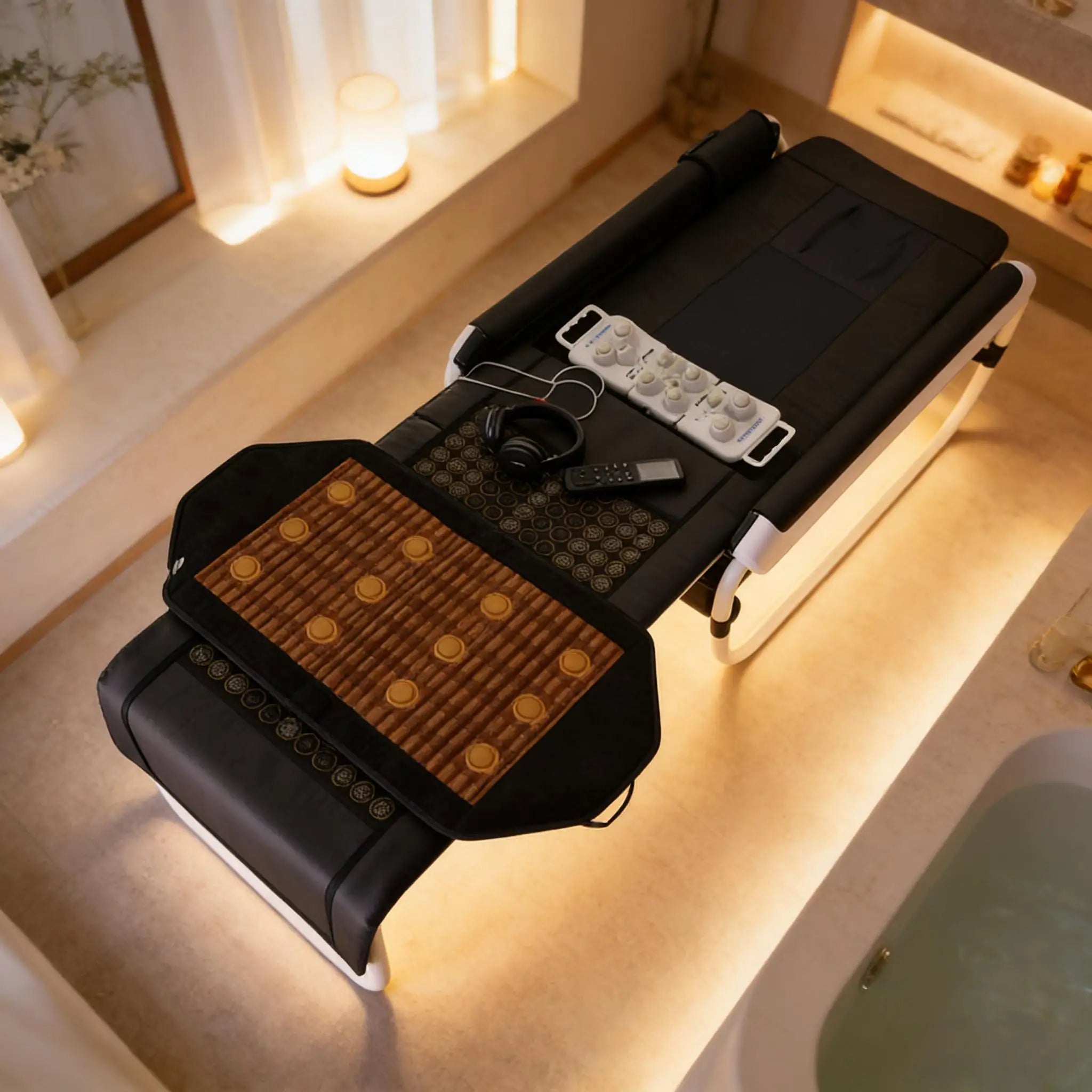 Korean Jade Master V4 Infrared Heating Stone Thermal Physical Therapy Lumbar Spine Care Muscle Relaxing Jade Massage Bed