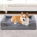 Factory OEM Custom Removable Cover Egg Crate Foam Orthopedic Dog Sofa Bed Memory Foam Large Pet Beds for Dogs
