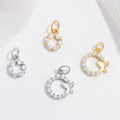 Hot Sale Fashion S925 Hollow Round Zircon butterfly Pendant for Diy Charm Women Accessories