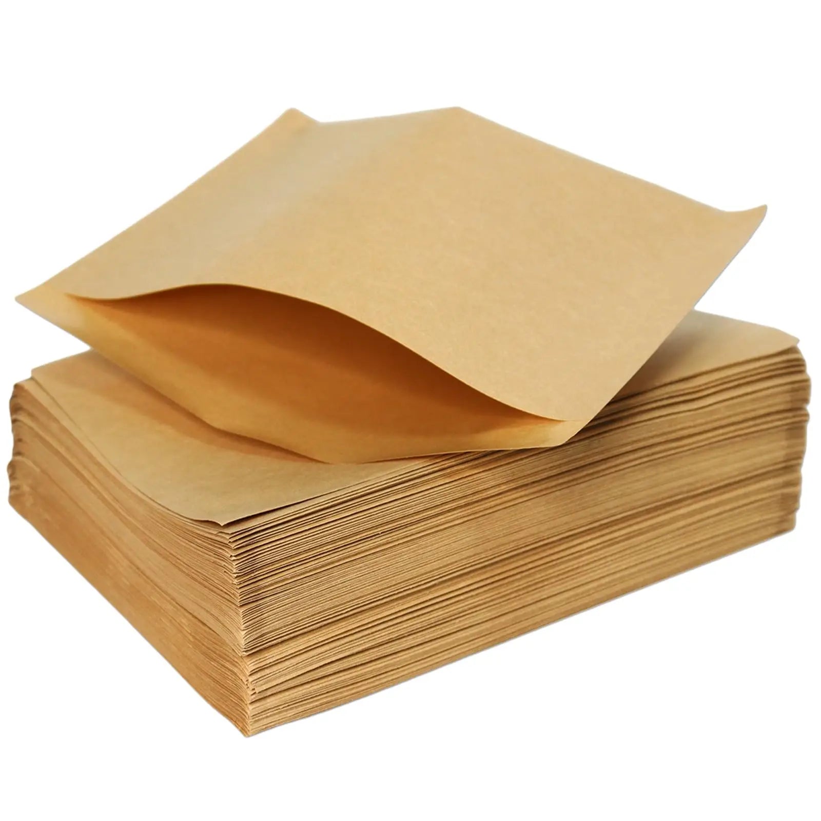 Wholesale Biodegradable Food Hamburger Bread Greaseproof Packaging Pointed Bottom Oil-Proof Kraft Paper Bags