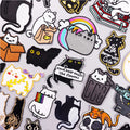 Cartoon Rainbow Cat Embroidered Iron on Patches for Clothes Custom Factory High Quality DIY Animal Applique
