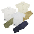 Custom Two-Piece Short Sleeve Pants Set for Baby Boys Summer Casual Striped Designers Clothes Soft Shell Fabric JJH Brand
