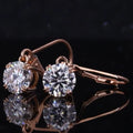 Starsgem Fashion 14K Gold Earbob Jewelry 1 Carat D Colour Diamond Moissanite Hoop Earrings