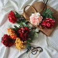 Wholesale Quality Silk Peony Flowers Big Size Single Stem New Year Christmas Wedding Decorative Wreaths Easter Other Occasions
