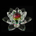 MH-H0091  Personalized Crystal rainbow Lotus Flower Glass Crystal Flower Fengshui Gift