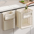 Wholesale Transparent Hanging Foldable Kitchen Trash Can Large Capacity Perforation-Free Household Plastic Storage Bin Box