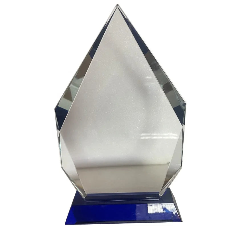 Custom-Engraved Crystal Awards Premier Icepeak Trophies Blank Personalized 3D Laser Engraved Sports Theme Pyramid Design Gift