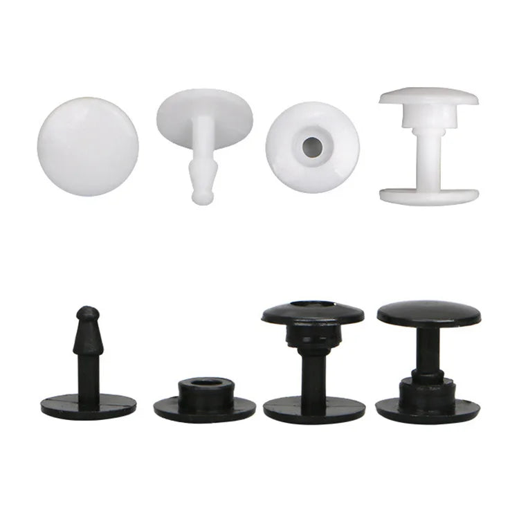 RTS 2 Parts Clothes Snap Press Fastener Clear Snap Button for Clear PVC Plastic Bag