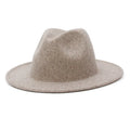 Classic Women Wool Wide Brim Fedora Hat Solid Soft Panama Jazz Hat MegaBDM