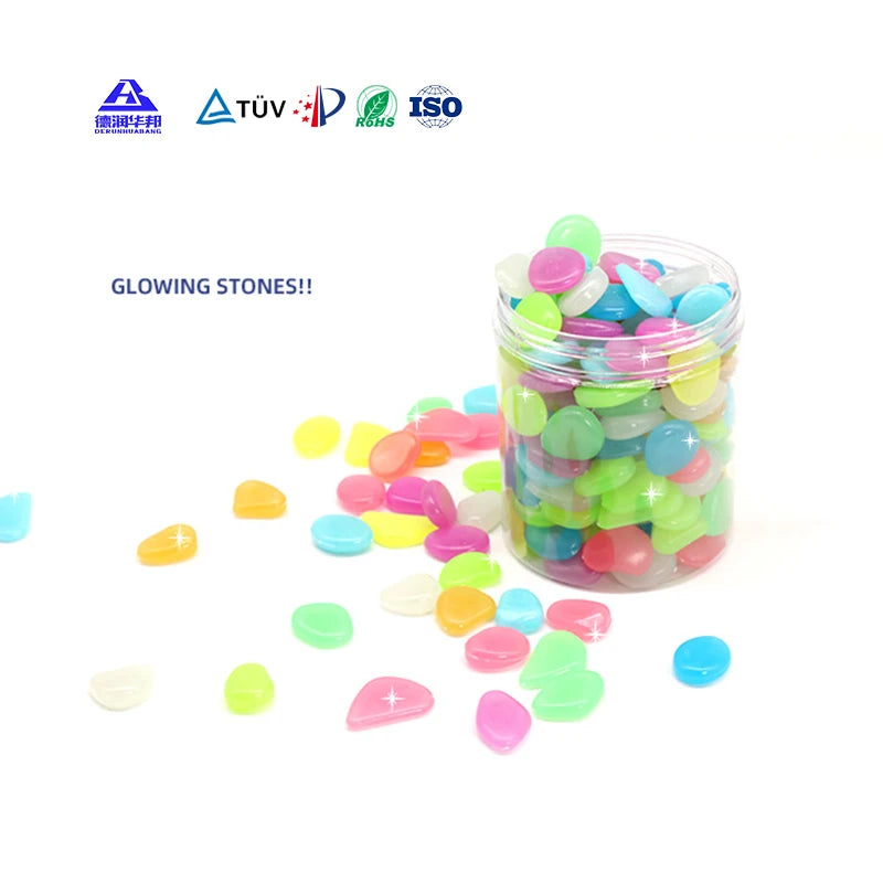 Outdoor Self-Luminous Inorganic Stone Eco-Friendly Glowing Cobble/Pebble for Decorations Round Shape Glowing in the Dark