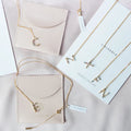 Wholesale 925 Sterling Silver Letter Necklace Initial Alphabet With Full Crystal Zircon Necklace