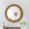 80CM Creative Fashion Solid Wood Hanging Bathroom Bedroom Home Makeup Mirror Decoration Dropshipping in Bulk Quantities DDP 2025