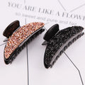 4cm*9cm Black Coffee Rhinestones Covered Plastic Hair Claw Clips for  Women's Hair Accessories Crystal Jaw Hair Clamps