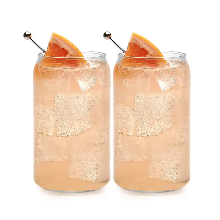 Luxury Portable Outdoor Travel Home Round Large 16oz 500ml Can Shape Soda Beer Drink Glass Jar Cup