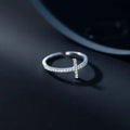 Wholesale 925 Sterling Silver Adjustable Thin Cross Ring Dainty Jewelry with CZ Zirconia for Weddings and Parties