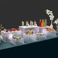 Acrylic Risers Set for Food Acrylic Stand Buffet Risers Food Display Stands for Party Acrylic Food Risers