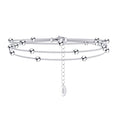 Rinntin SB173 3 Rows Satellite Chain Bracelet for Women 14K Gold Plated Sterling Silver Dainty Chain Simple Jewelry Cute