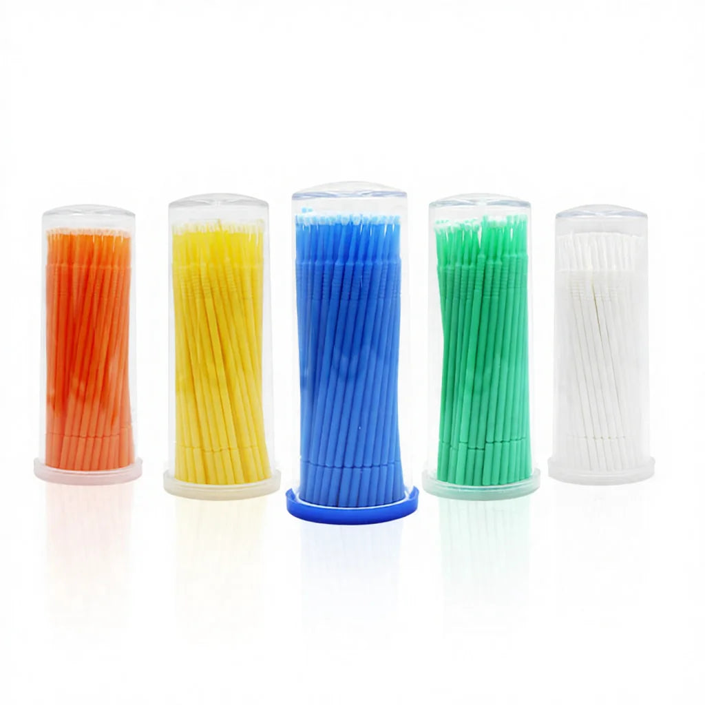 Disposable Micro Paint Fiber Makeup Brush Eyelash Applicator