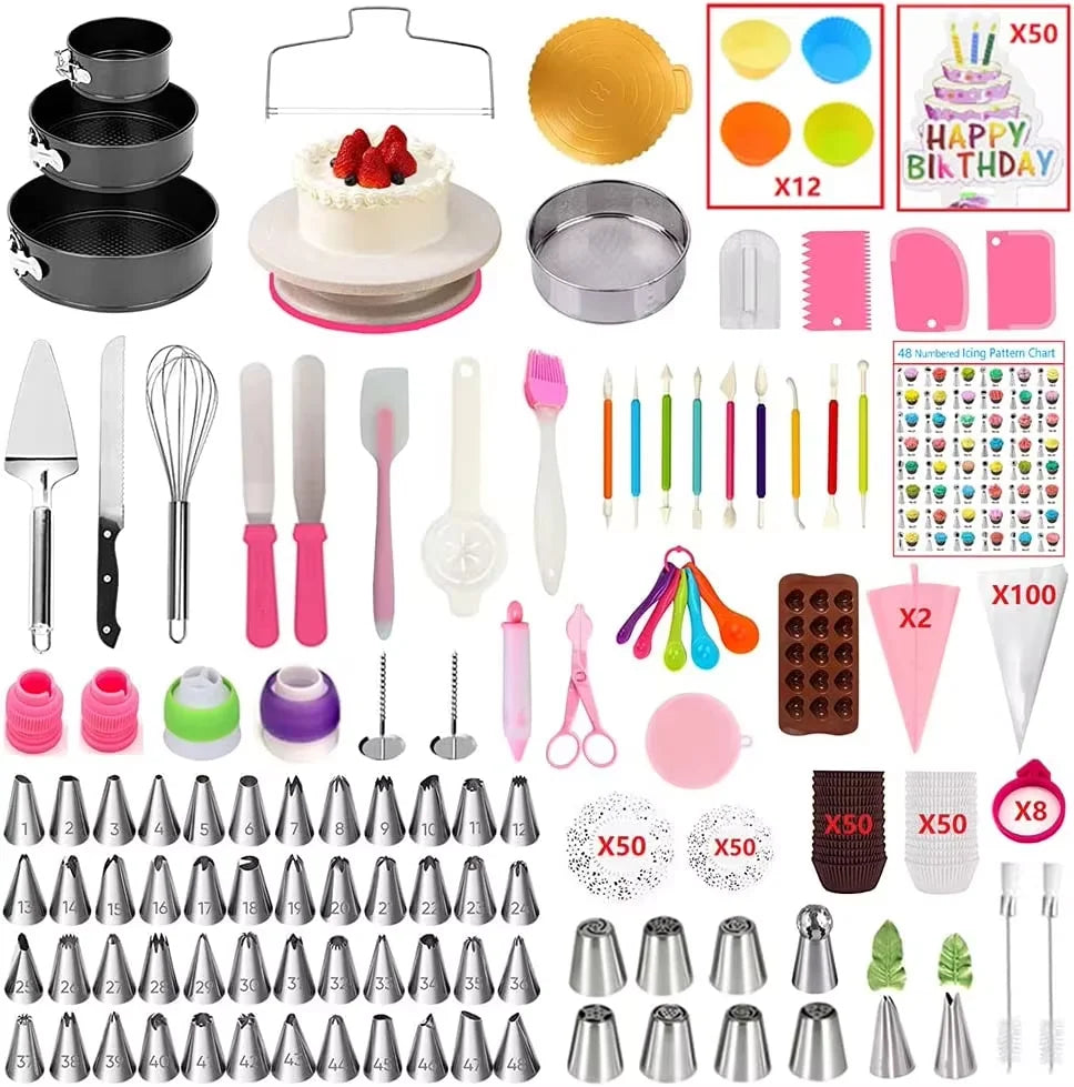 Cake Accessories Decorations Tools 227pcs Baking Tools Accessories Cake Decoration Cake Decorating Tools Set