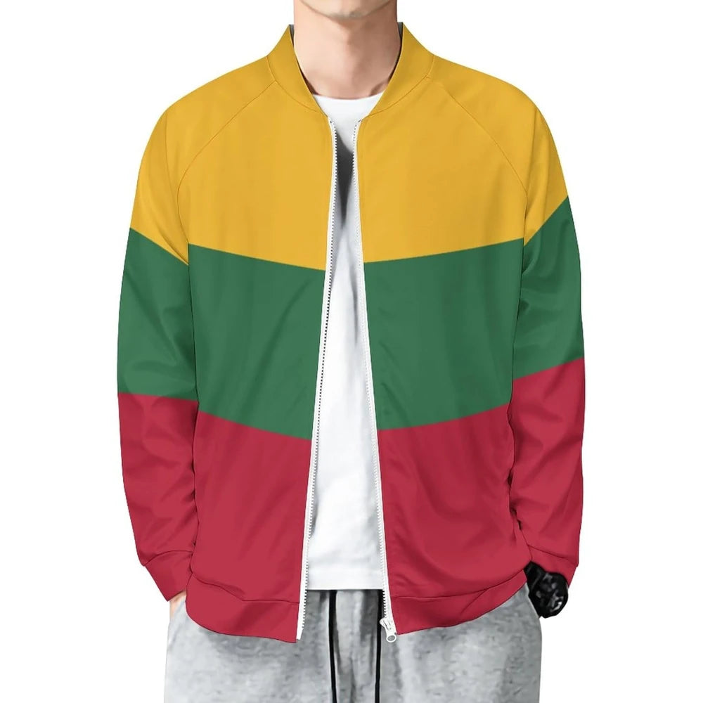 Fitspi Wholesale Mens Lightweight Jacket Country Lithuania Flag Casual for Men Sweatshirts Autumn Jackets Pullover Sweatshirt