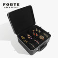 FORTE Large Customized Black PU Leather Jewelry Gift Box Rectangle for Mechanical Watches Packaging New Customizable Capacity