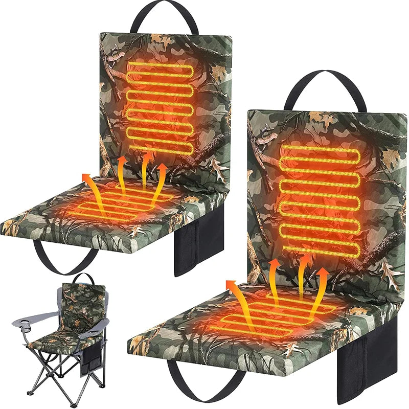 Cordless 3-Level Heat Massage Chair for Winter Sports Outdoor Activities Camping for Hunting Heated Camping Chair General Use