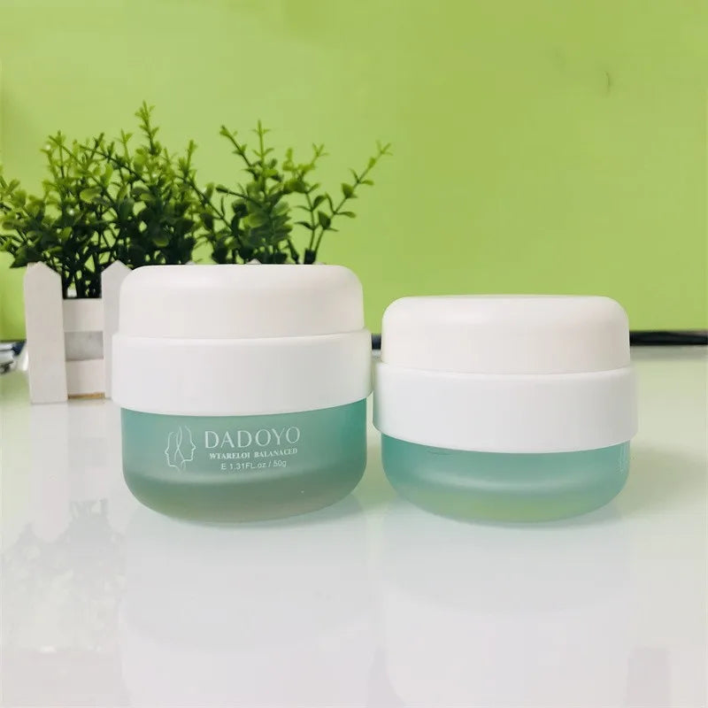 Wholesale Empty Frosted Glass Lotion Jar for Skin Care 30g 50g Cosmetic Pump Glass Bottle Manufacturers