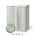 Custom 20oz Painting Stainless Steel Macaron Colored Straight Sublimation Tumbler With Straws and Lids for Drinking Coffee