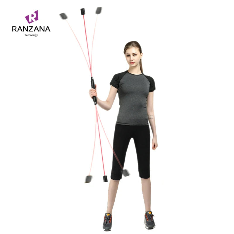 Flex Bar Fiberglass Rubber 1.6m Eco-friendly Yoga Exercise Portable Shaking Vibrating Fitness Flexi Swing Stick SGS Certified