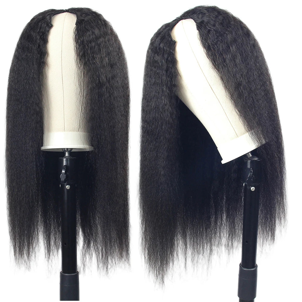 Wholesale 12A 180% Peruvian V Part Wig Human Hair Lace Front Transparent Lace Wigs Kinky Straight Curly for Black Women