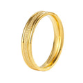 Fashion Simple Personality Trendy Engagement Couple Rings Stainless Steel Frosted Gold Plated Pave Setting Charm Wedding
