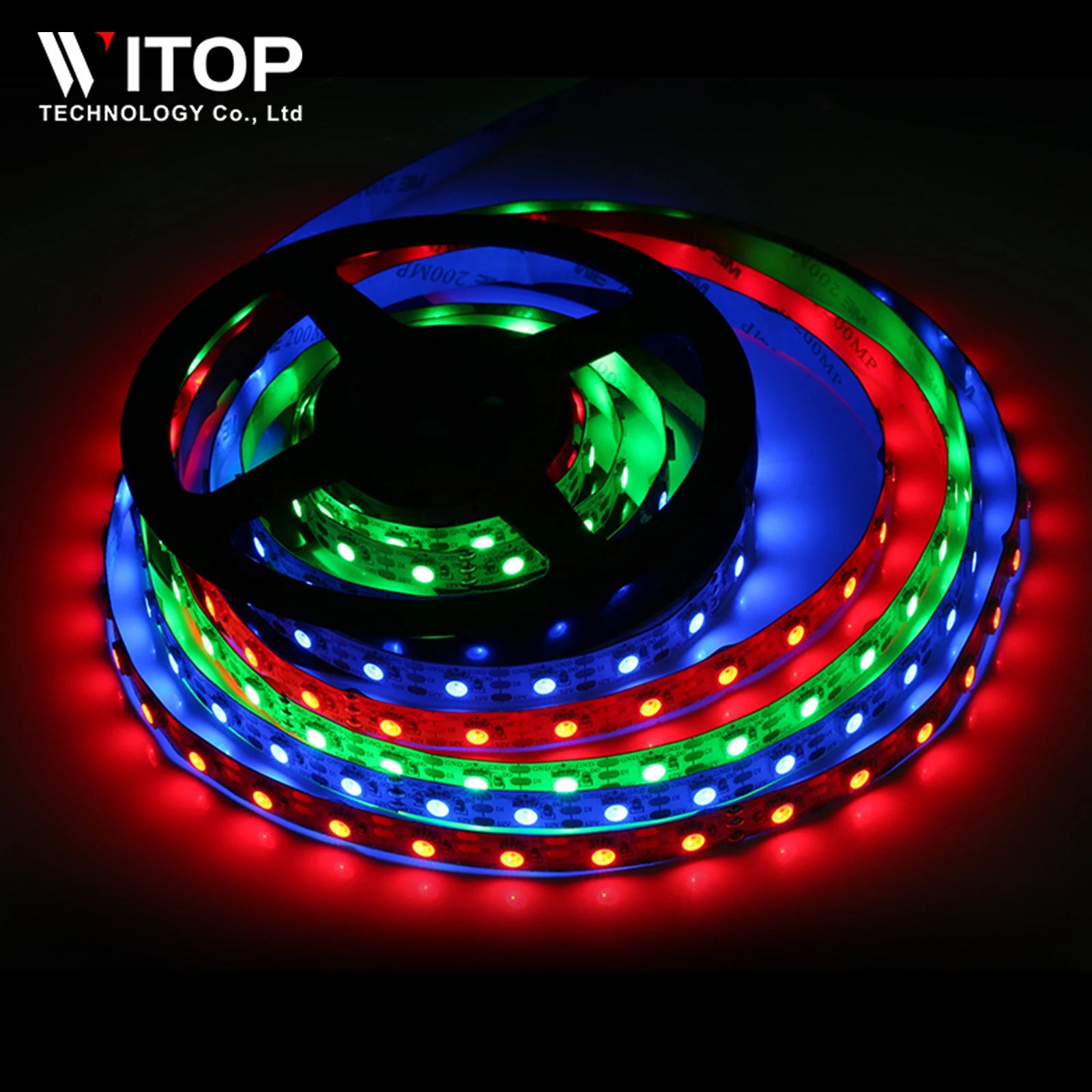 Cs8812 RGB Dream Color LED Strip SMD5050 Pixel Digital Addressable Breakpoint Transmission Remote Control WiFi Switch Copper
