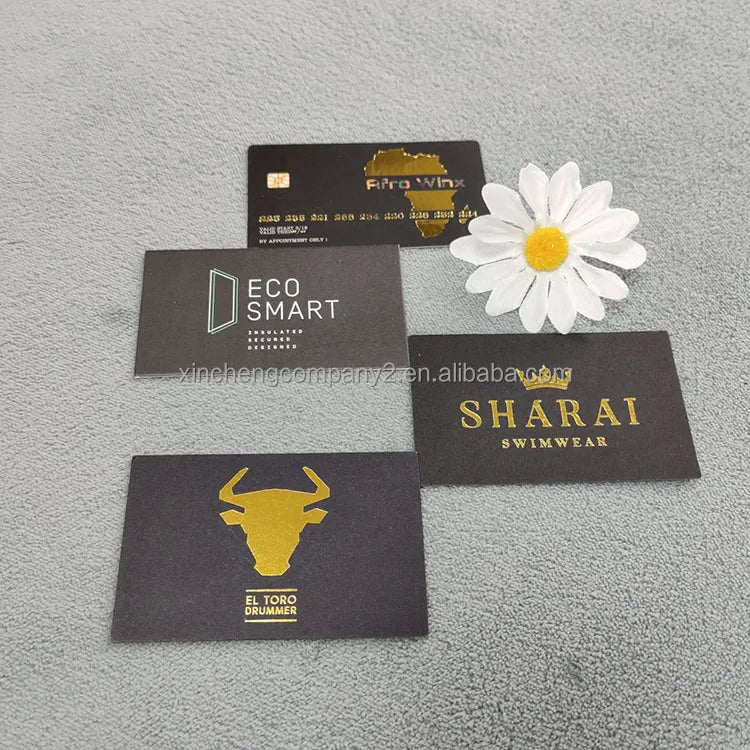 Best Selling High Quality CMYK Custom Logo Business Cards Embossing Gold Finish Creative Design Thank You Paper Offset Cardboard