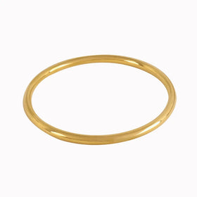 Stainless Steel Solid Smooth 18K Gold Color Circle Bracelet 4N Ancient Heritage Bracelet Titanium Steel Bracelet Personality