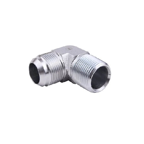 NJ Brand Model 2501-06-06 Forged Carbon Steel Male Jic to Male Npt Elbow Adapter Fitting