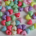 Best Selling Heart Acrylic Craft Beads Heart Shape Plastic Pony Beads With 4MM Large Horizontal Hole