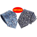 Best Factory Wholesale/Custom Low MOQ Necktie Exquisite Workmanship Luxury Flower Pattern 100% Silk Ties for Men