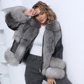 Janefur Popular Women Real Natural Fur Coats Women Fur Leather Jacket