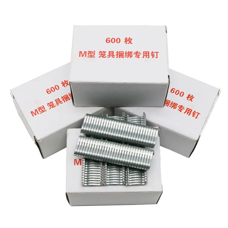 Animal Broiler Rabbit Cage Pig Hog Ring Making M Shape Naila Caged Clamp Accessories M Nail