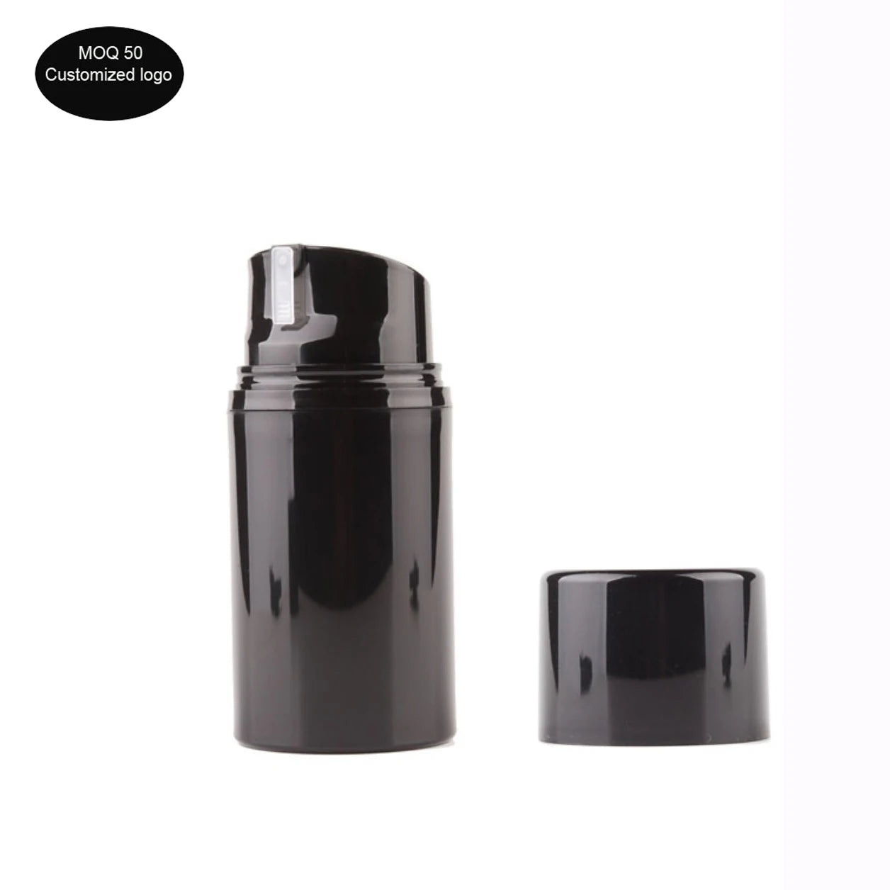 30ml 50ml 80ml 100ml 120ml 150ml Black New PP Airless Bottles Vacuum Pump Lotion Bottle Cosmetic Packaging