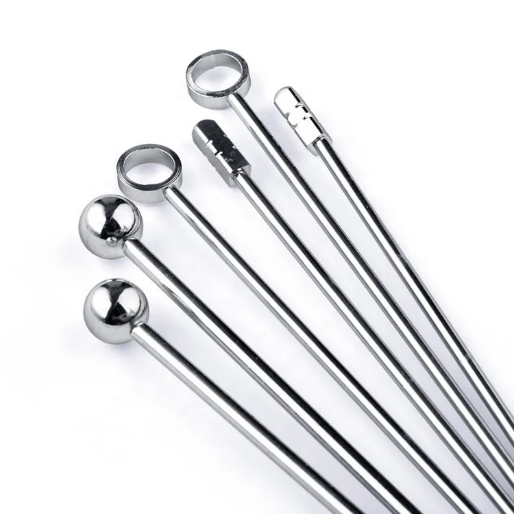 Stainless Steel Custom Eco-Friendly Food Contact Safe Fruit Needle Cocktail Bar Sign Drink Pick Spear Party Tools