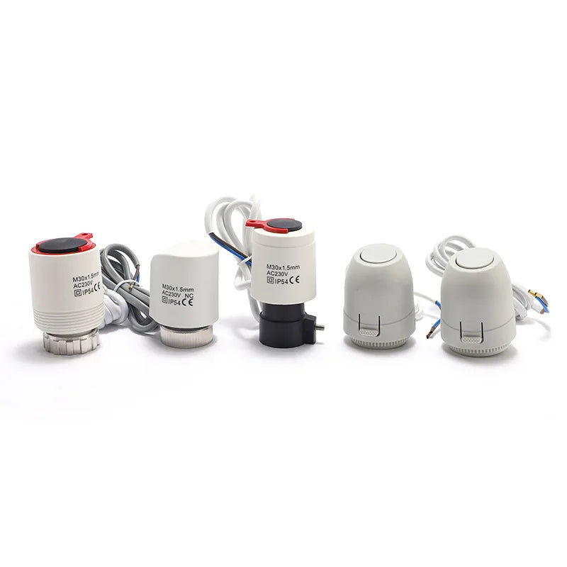 Valve Parts Electric Thermal Actuator 230V Normally Closed NC 1.5mm Stop Structure Water TRV Thermostatic Radiator Underfloor