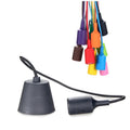 E27 Bulb Holder Connector Silicone Rubber Mount Ceiling Lamp Cable Colorful Modern Lighting DIY Accessories Hanging Light Base