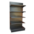 Matt Black Supermarket Shelves Single Sided Wall Gondola