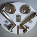 Modern Interior Door Handle with Wooden Lever Hot Aluminum Alloy for Hotels Apartments Villas Bedrooms