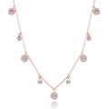 925 Sterling Silver Trendy Necklace for Women Shining Diamond Rose Gold Zircon for Wedding Any Newest Popular Fancy Jewelry