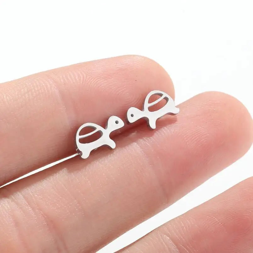 Small Turtle Earrings Stainless Steel Earrings for Women Tragus Piercing Earrings Jewelry Valentine's Day Gifts Pendientes